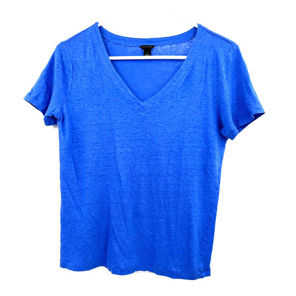 Ann Taylor Tops - Ann Taylor size small blue short sleeve t-shirt 100% linen top‎